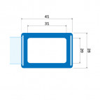 Курсор окно-20х31 мм Синий Фиксированный 345 мм Print-Shop